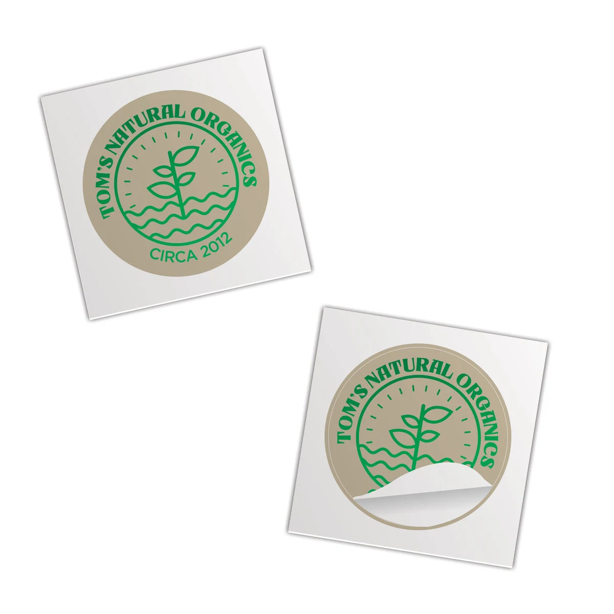 2" Round Foil Sticker 1