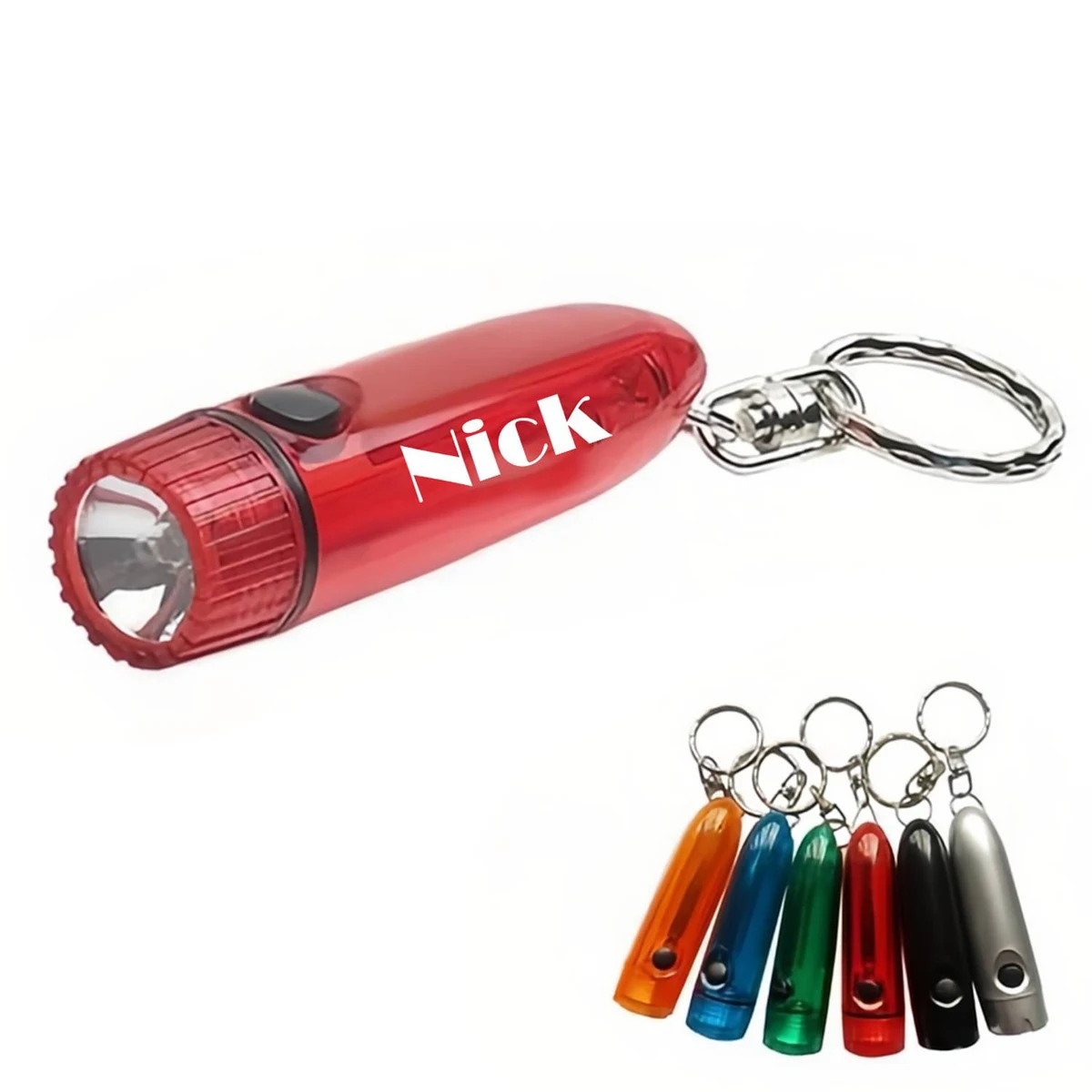 Sleek Cylinder Shaped Flash Light Keychain 1