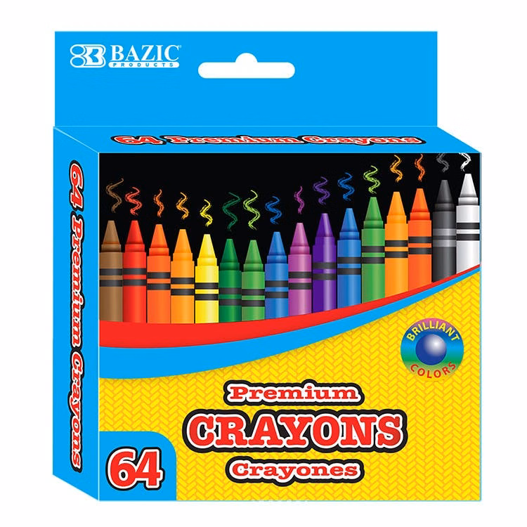 Crayons - 64 Count Built-In Sharpener