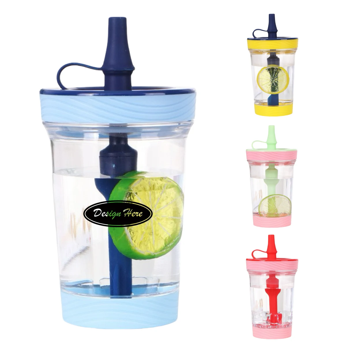Double-Layer Cold Brew Cup with Straw ?C PC Material 1