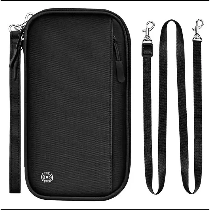 Document Protection Cover Hanging Neck Pouch Abroad Ticket Crossbody Shoulder Organizer Bag 1