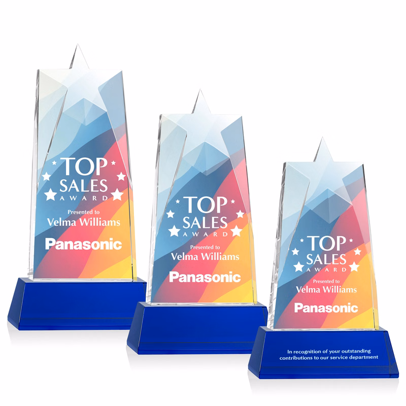 Millington Star VividPrint™ Award on Base - Blue