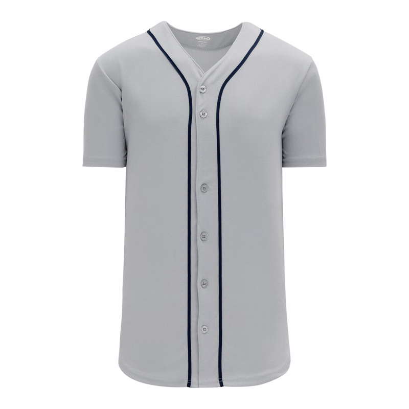 Full Button Baseball Jerseys BA5500-DET-G01