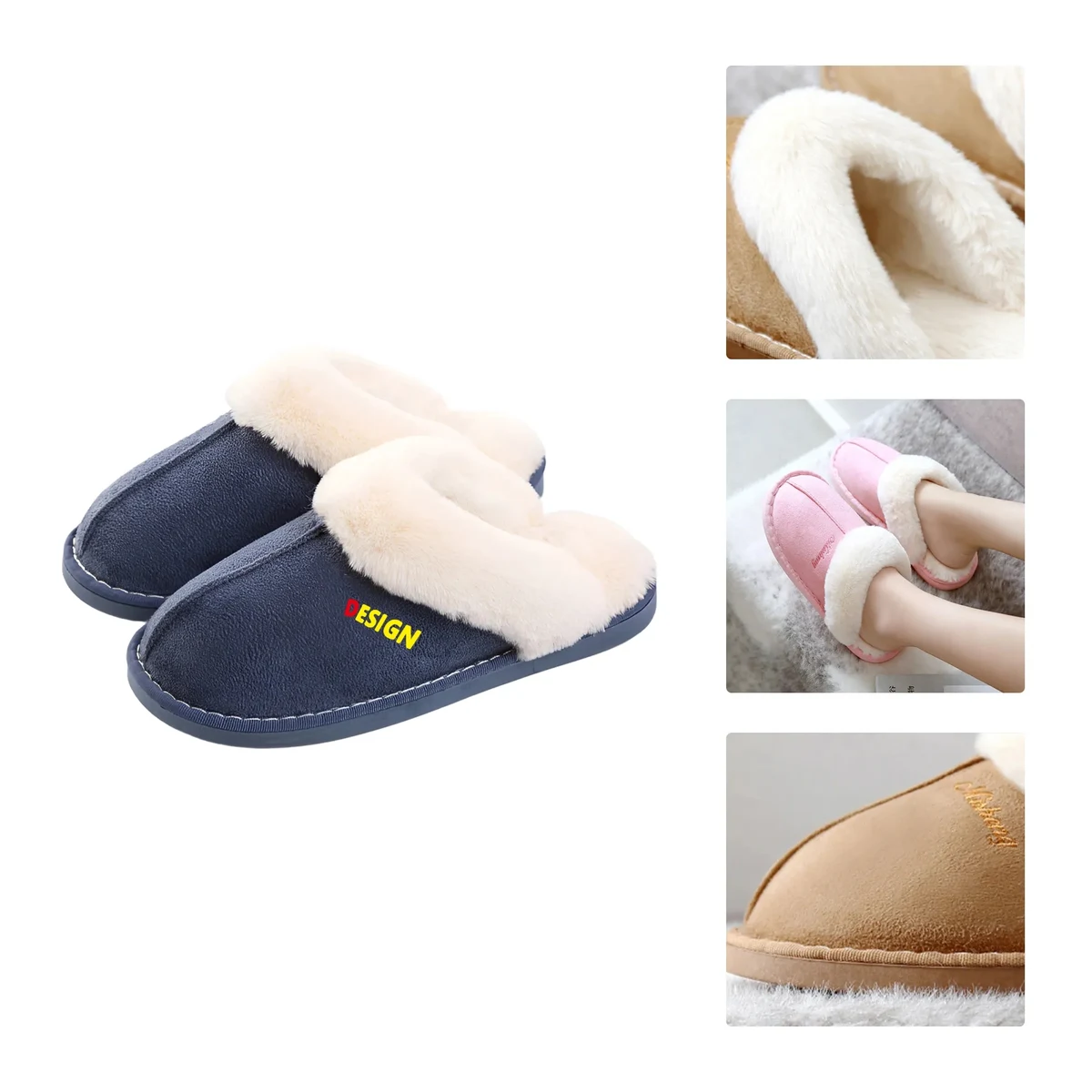 MOQ50 Non Slip Warm Cotton Slippers 1