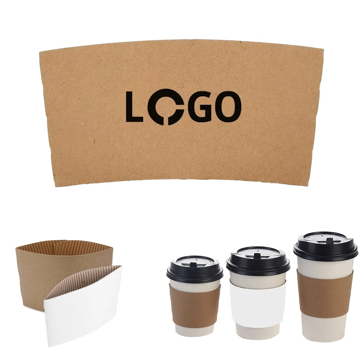 Kraft Cup Coffee Sleeves 1