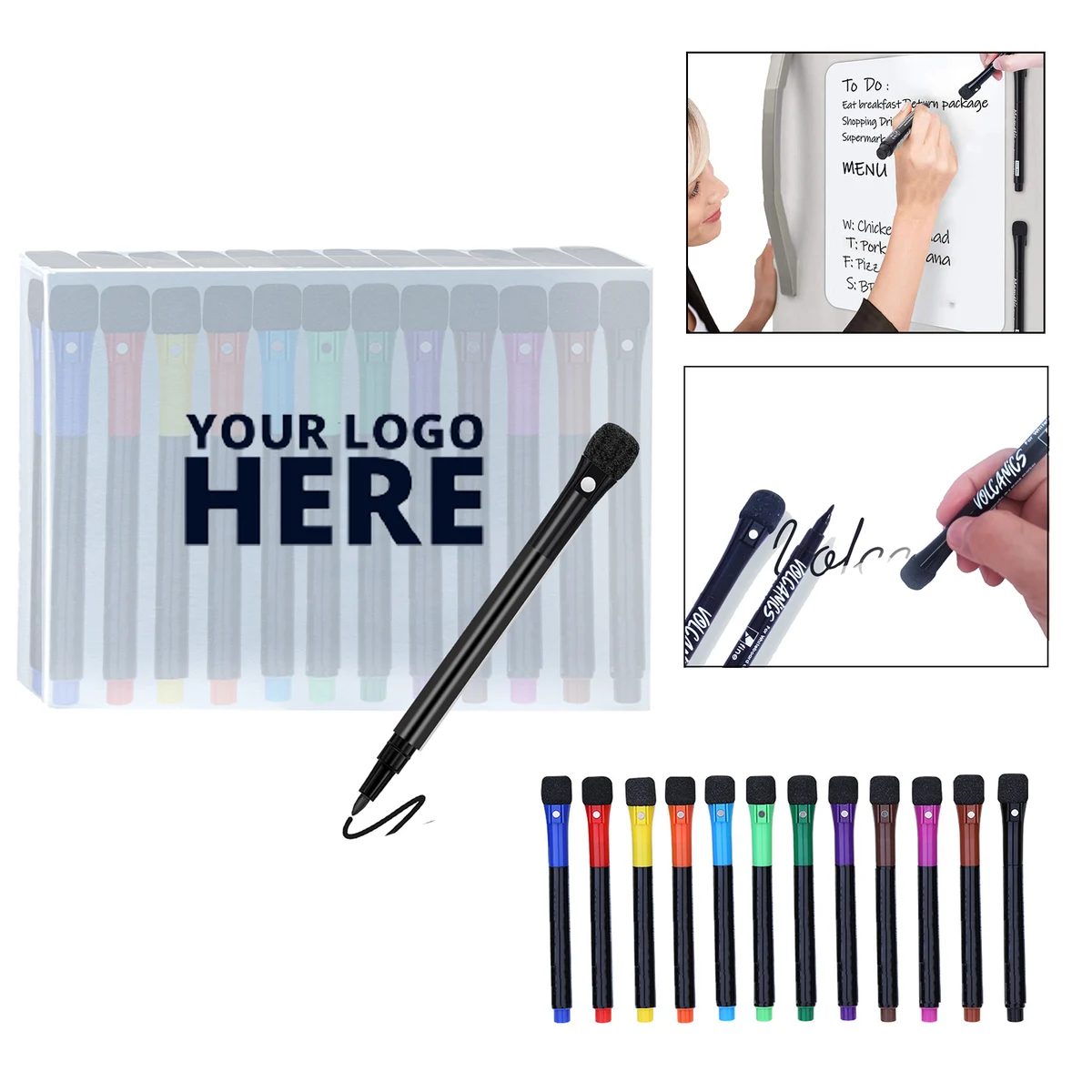 Magnetic Adsorption Easy To Write Whiteboard Pen 1