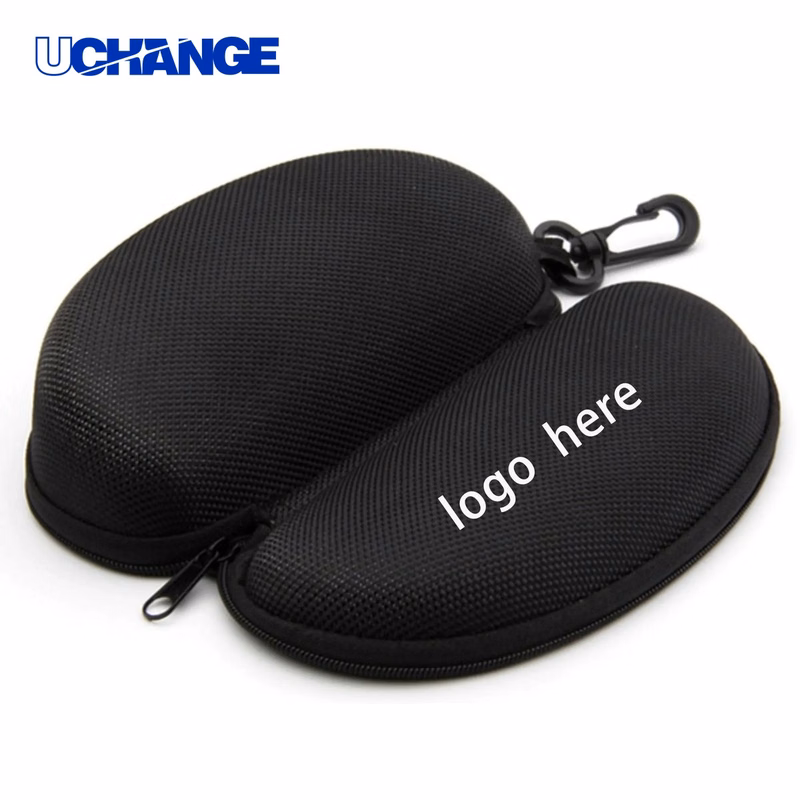 Eyewear Waterproof Zipper Hard Shell Sunglasses Case with Clip Organizer