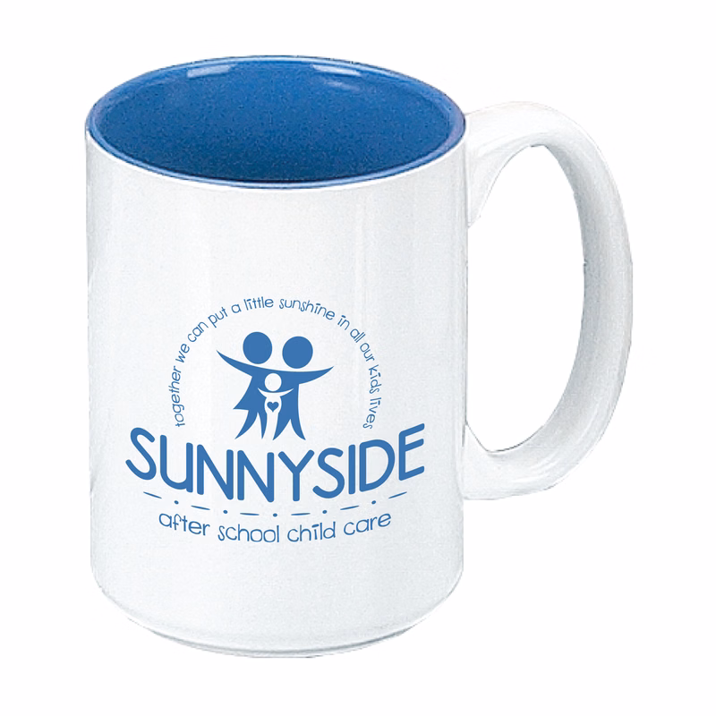 15 oz. Ocean Blue In / White Out Two Tone El Grande Mug