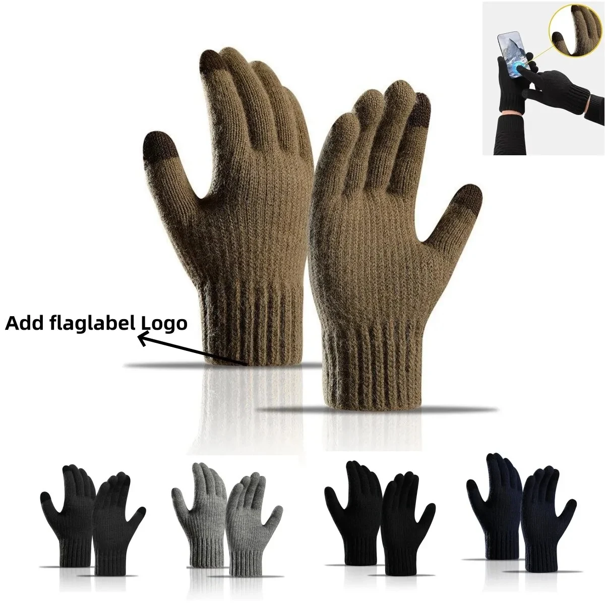 Winter Warm Knit Gloves - Touch Screen 1