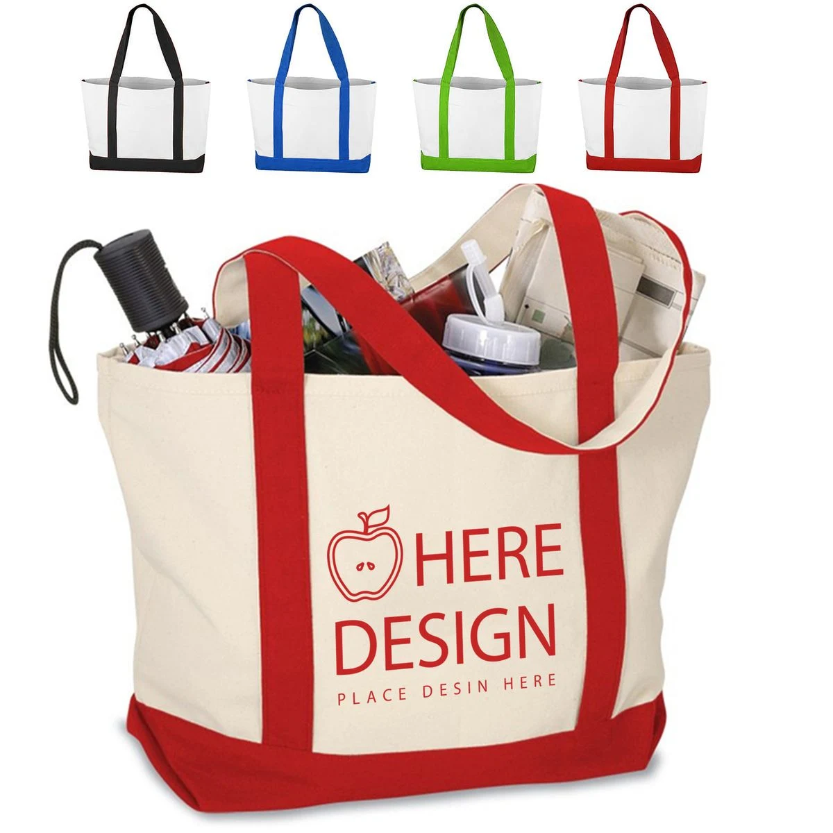 Personalized Canvas Shoulder Bag with Custom Logo, custom tote bag with logo imprint 1