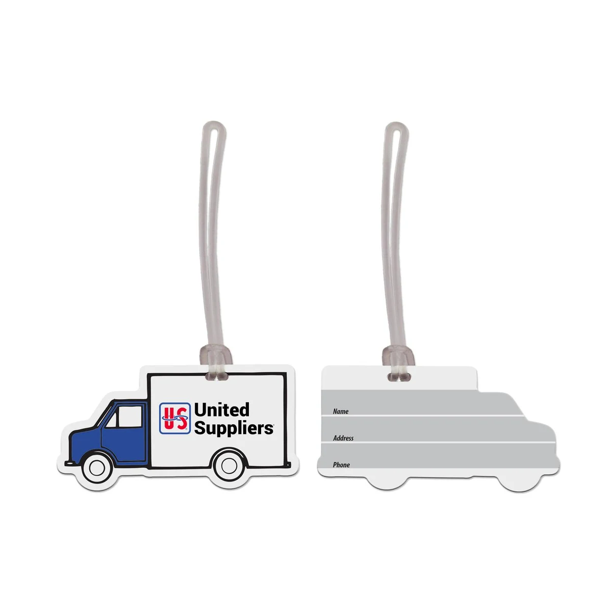 USA Made Truck Vinyl Luggage Tag 1
