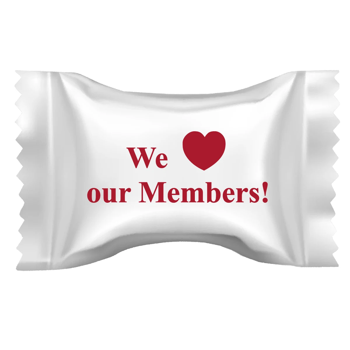 Hard Peppermint Balls in a We Love Our Members Wrapper 1
