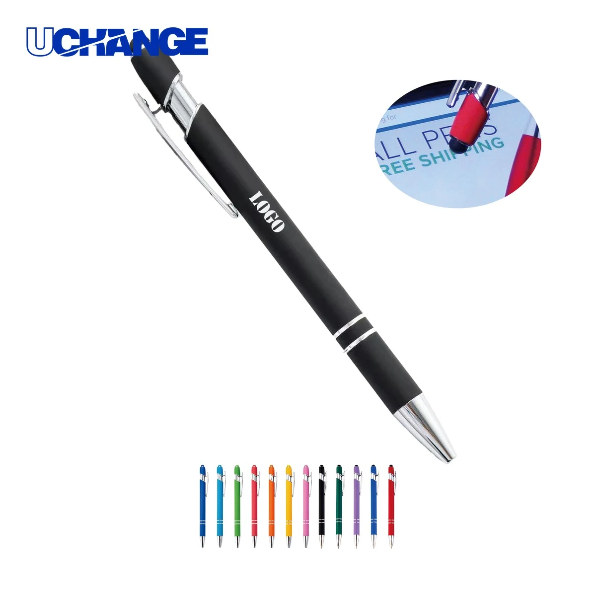 Customizable Soft Ballpoint Pen for Comfort, custom pen with logo imprint 1