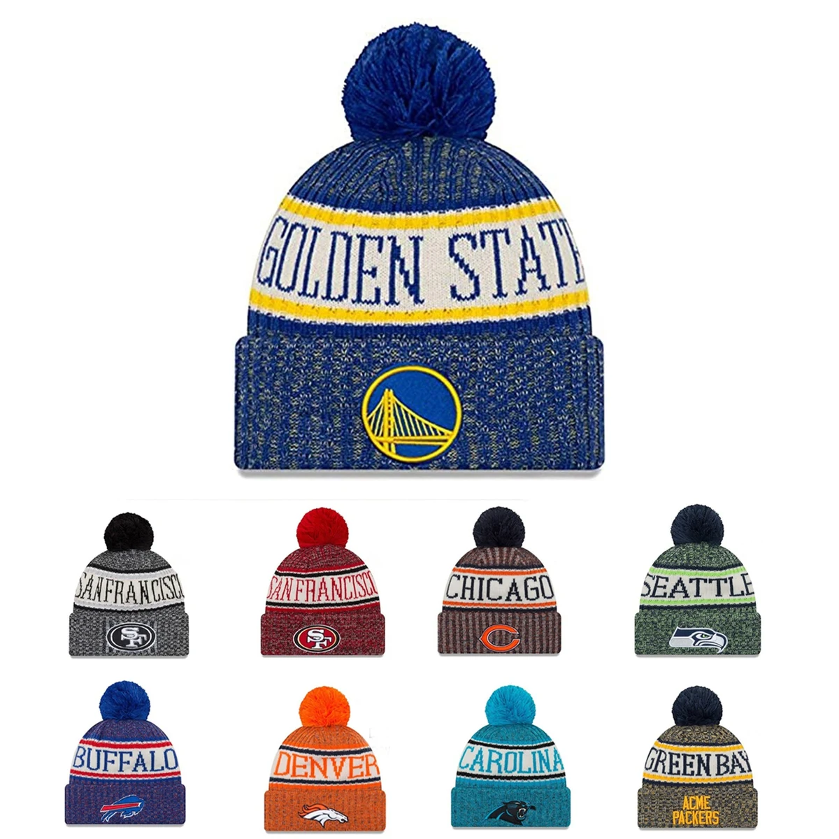 Winter Fans Pom Knit Beanie Hat 1