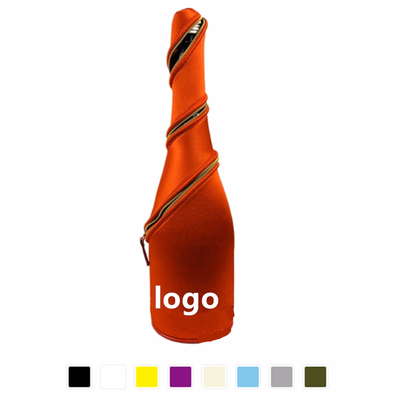 Zippered Neoprene Wine Champagne Sleeve Coolie