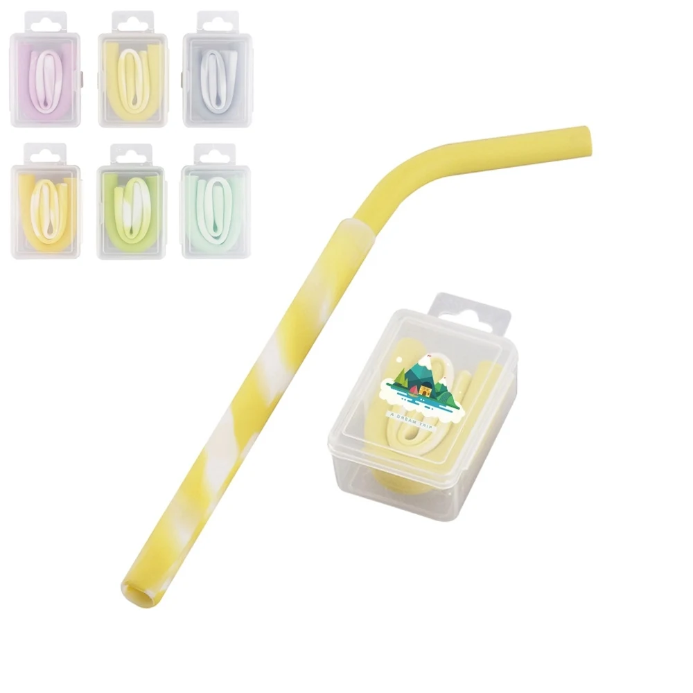 Reusable Silicone Straws In Travel Case 1
