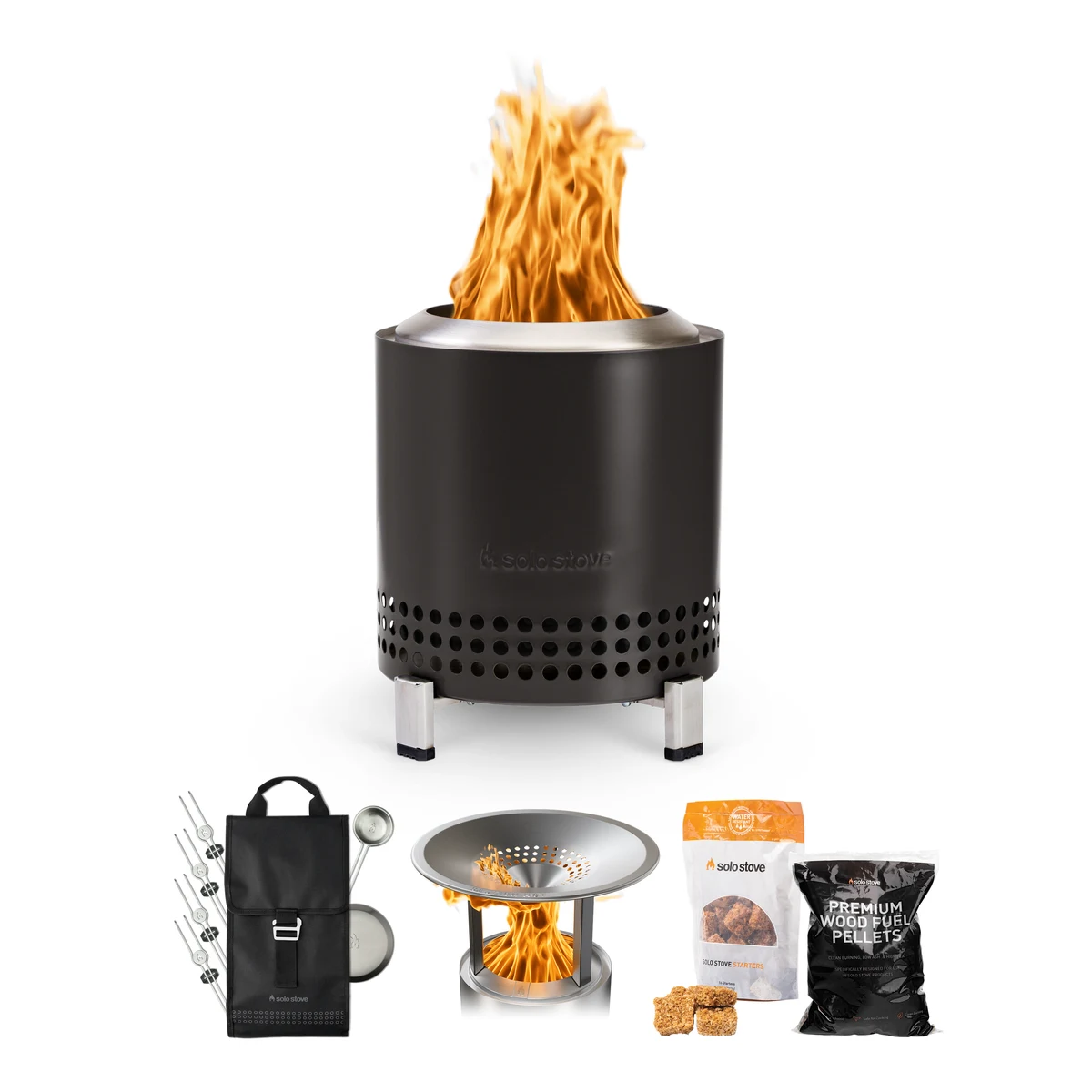 Solo Stove - Mesa XL 7" Tabletop Fire Pit - Roasty Bundle (Ash) 1