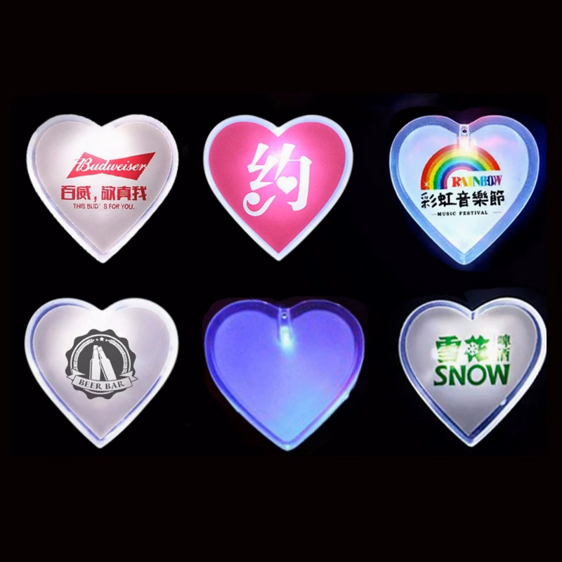 LED Heart Shape Badge