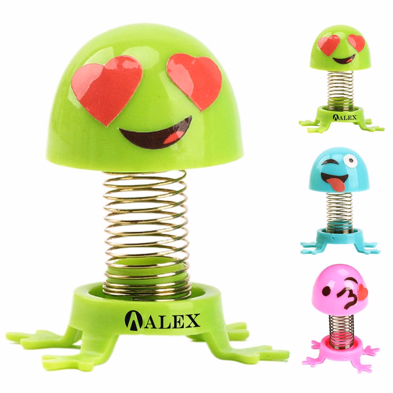 Compact Cute Plastic Bouncing Spring Toy Desk Ornament