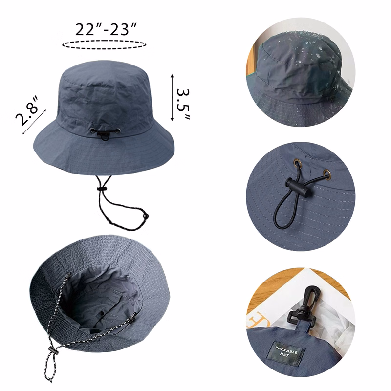 Foldable Bucket Hat w/ Drawcord