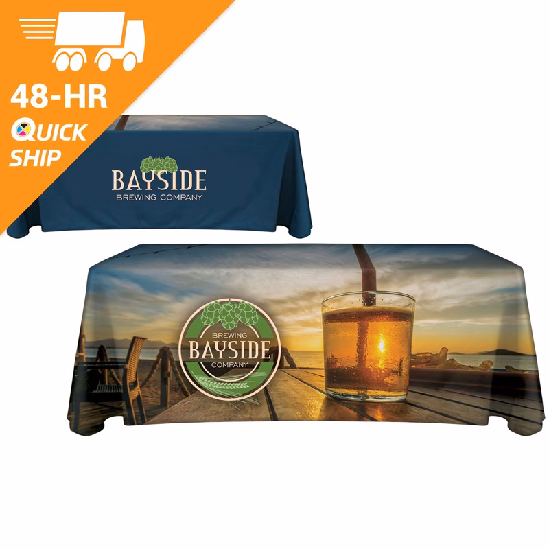 48 - Hour 6' Custom Throw Style Table Cover