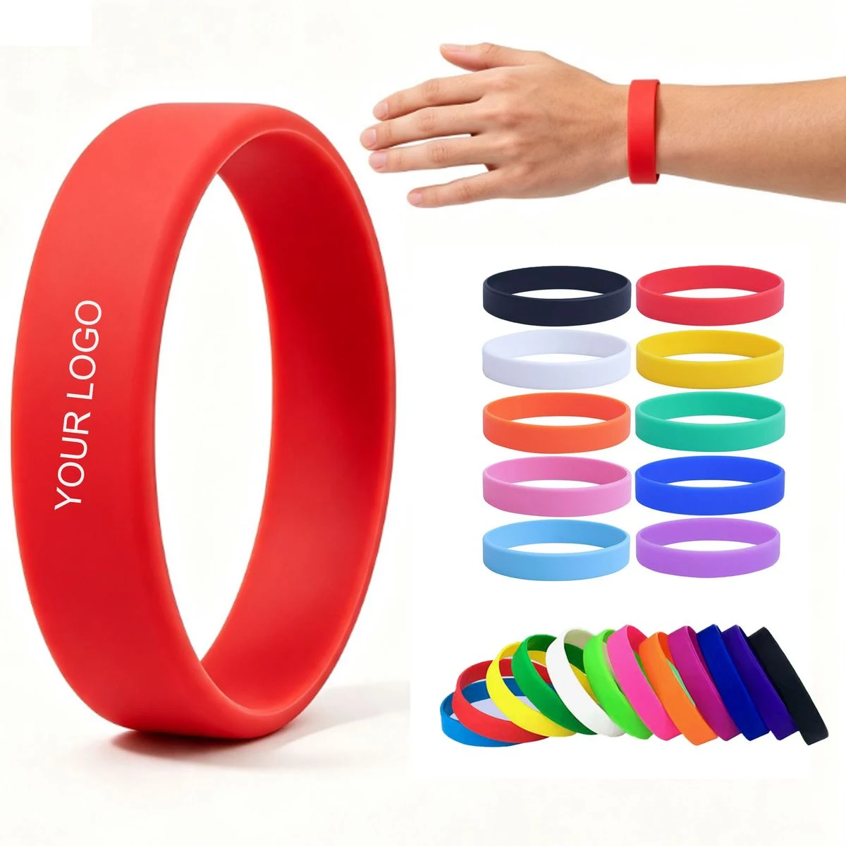 Custom Multi-Colour Silicone Wristbands 1