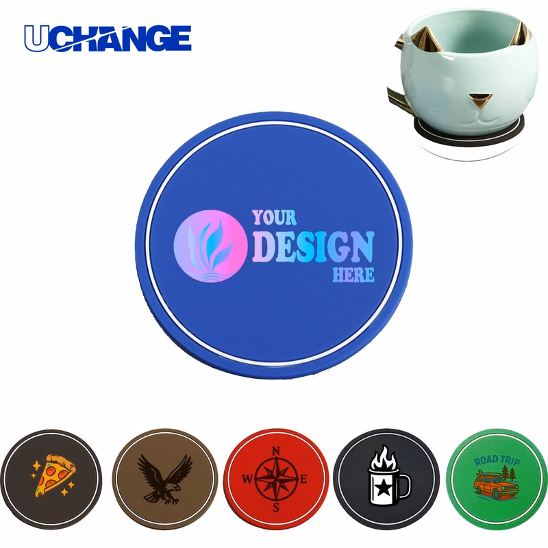 PVC Round Cup Coaster for Table Protection