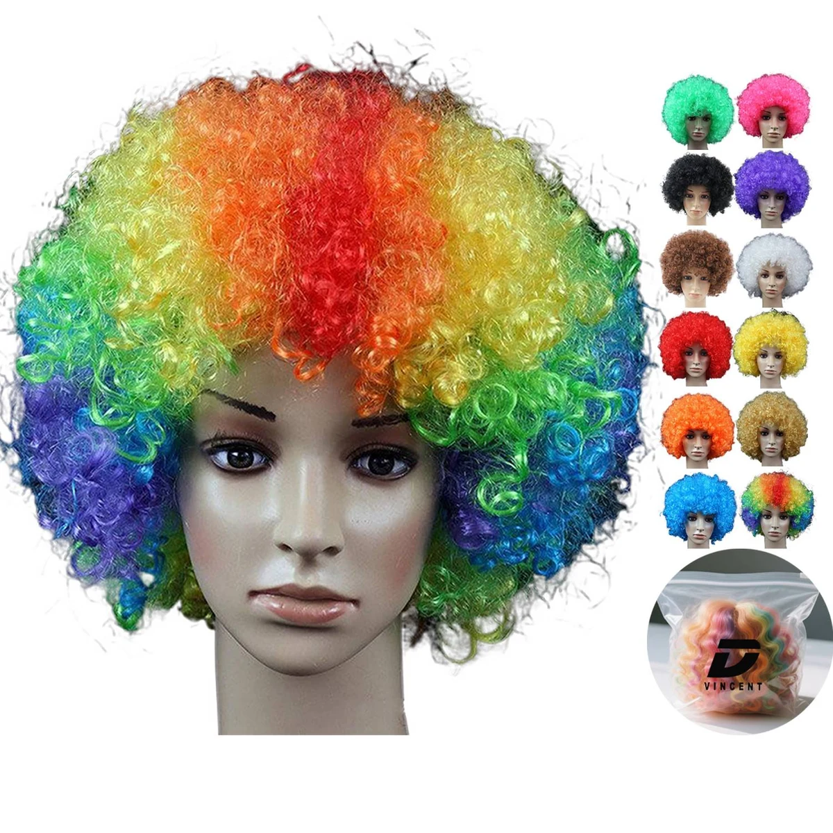 Short Breathable Fluffy Afro Curly Wigs 1