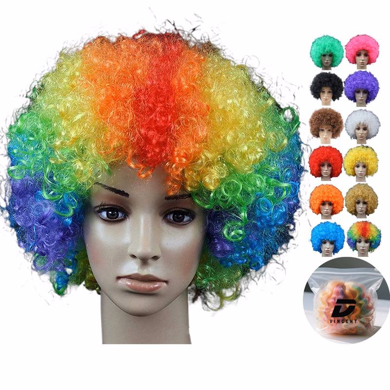 Short Breathable Fluffy Afro Curly Wigs