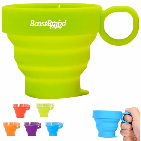 Custom Collapsible 3 oz Silicone Travel Cup — Portable Beverage Eco-Friendly Giveaway