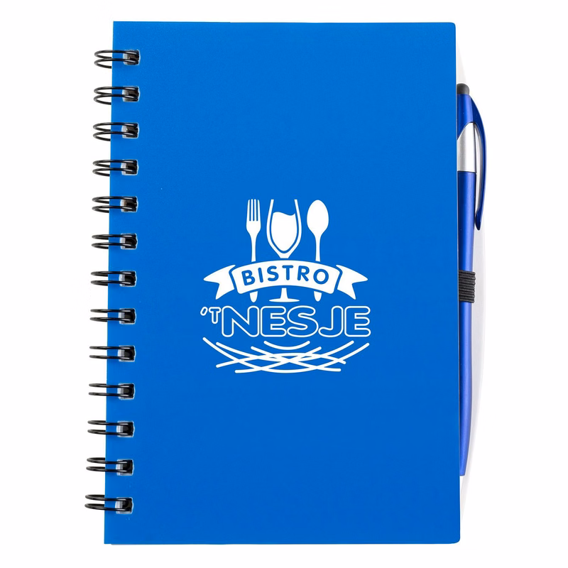 Plastic Spiral Bound Journal w/Pen