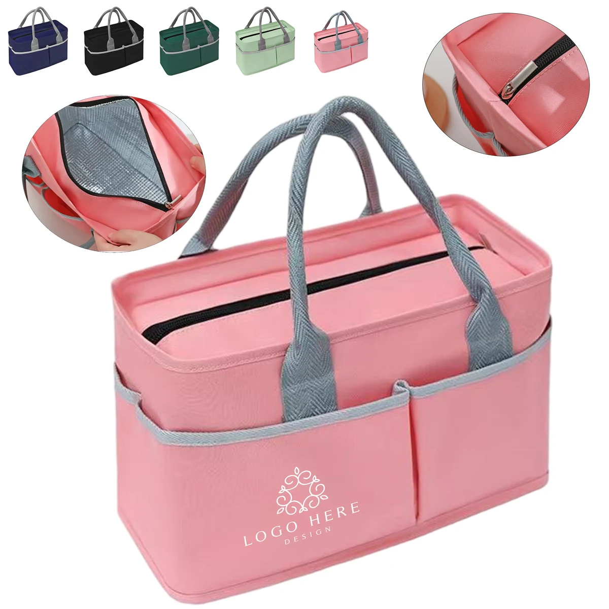 Multi Pocket Oxford Picnic Tote Bag 1