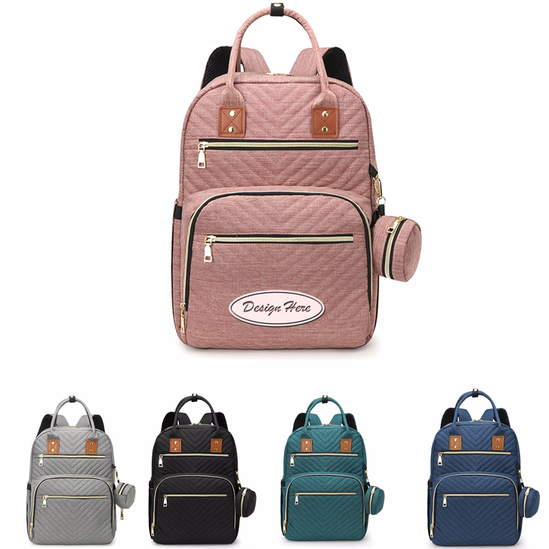 Functional Women's Diaper Bag Backpack for Baby Gear