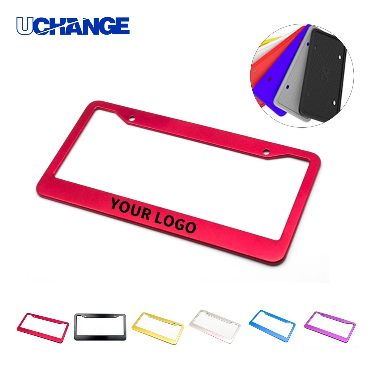 Aluminum License Plate Frame Two Hole 12.2" x 6.29" for Vehicles 1