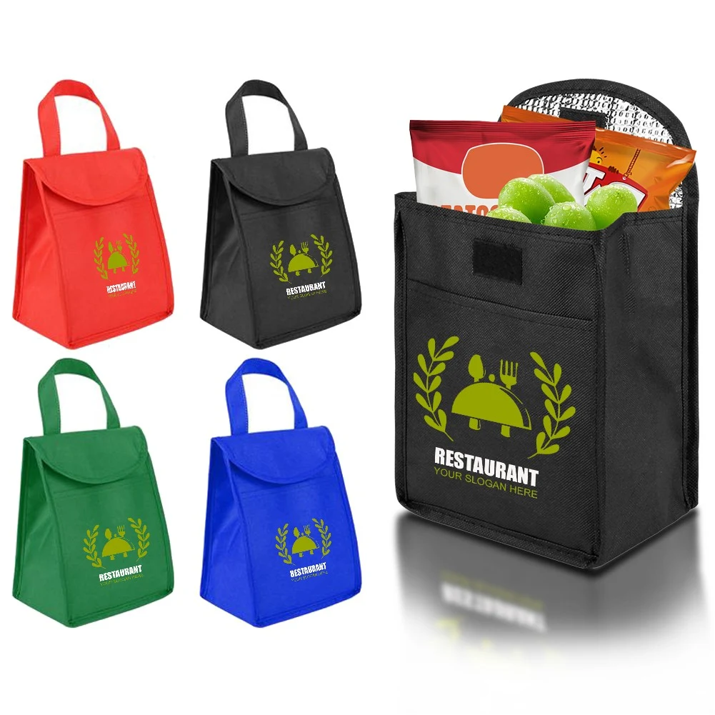 Custom Printed Non Woven Insulated Lunch Tote Bag 1