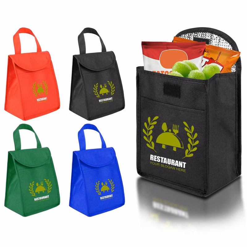 Custom Printed Non Woven Insulated Lunch Tote Bag