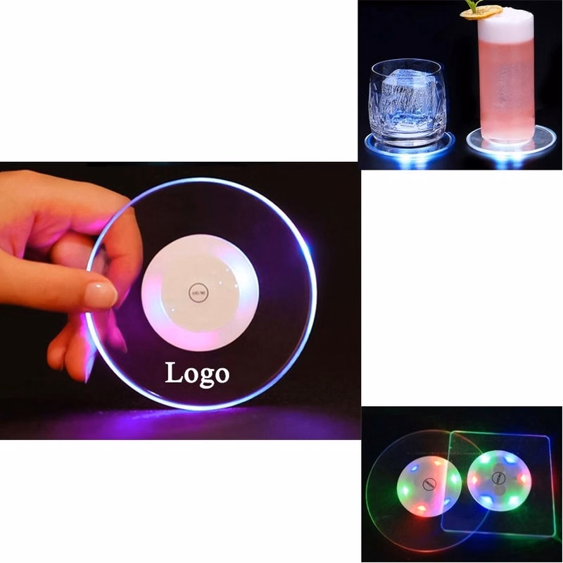 Acrylic LED Luminous Cocktail Cup Coaster