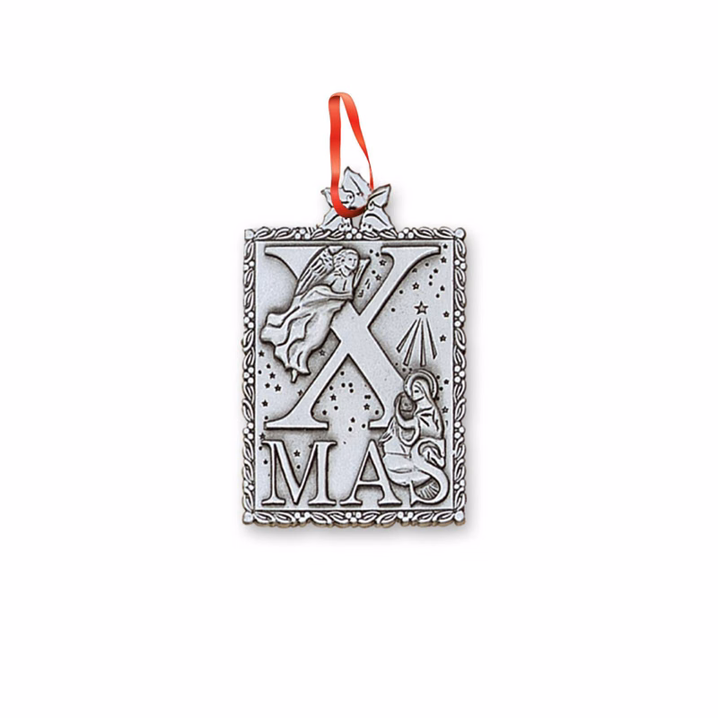 3D Ornament (2"x1.5" X-Mas Rectangle)