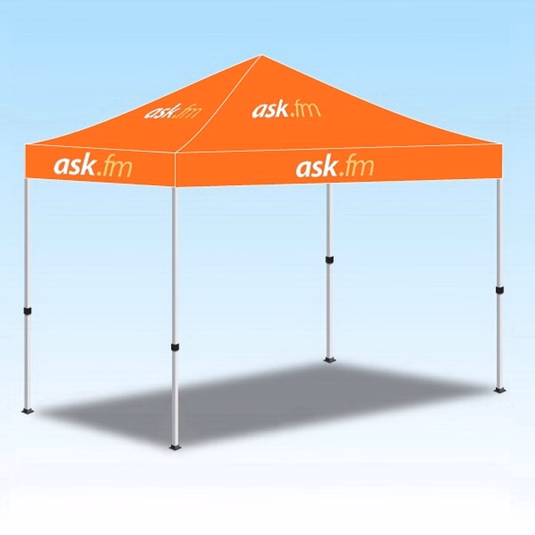 5ftx5ft Popup Canopy with Logo Graphic-2 Color