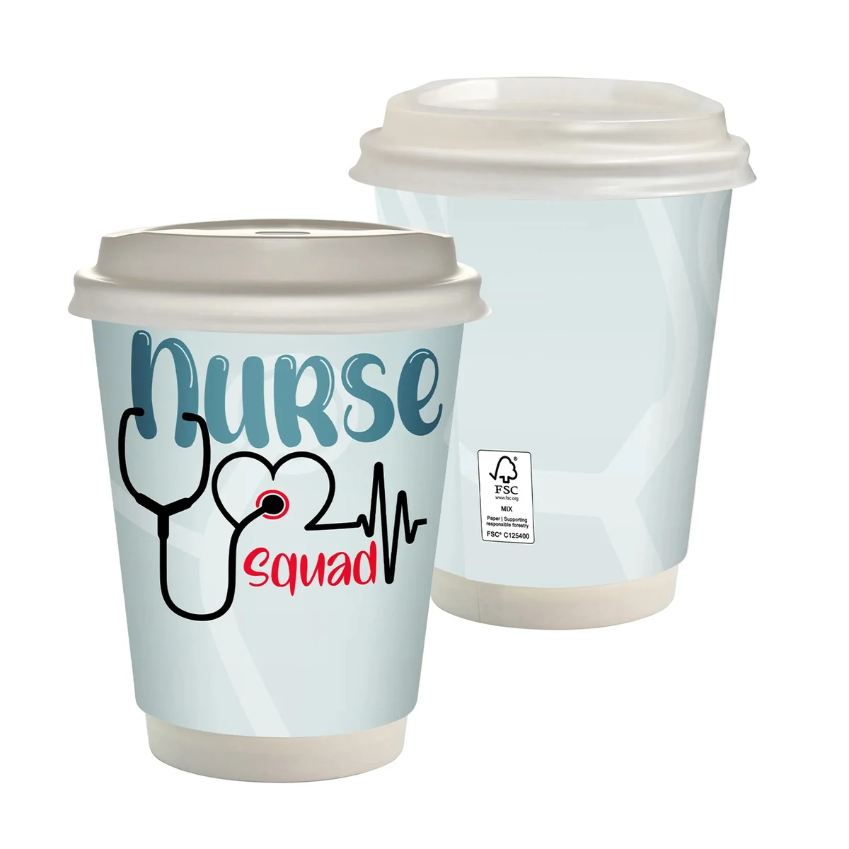 12 oz. Healthcare Full Color Paper Cup with Lid 1