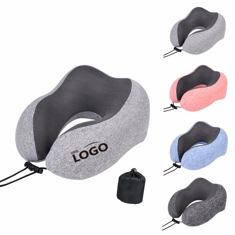Travel Memory Foam Neck Pillow With Carry Bag