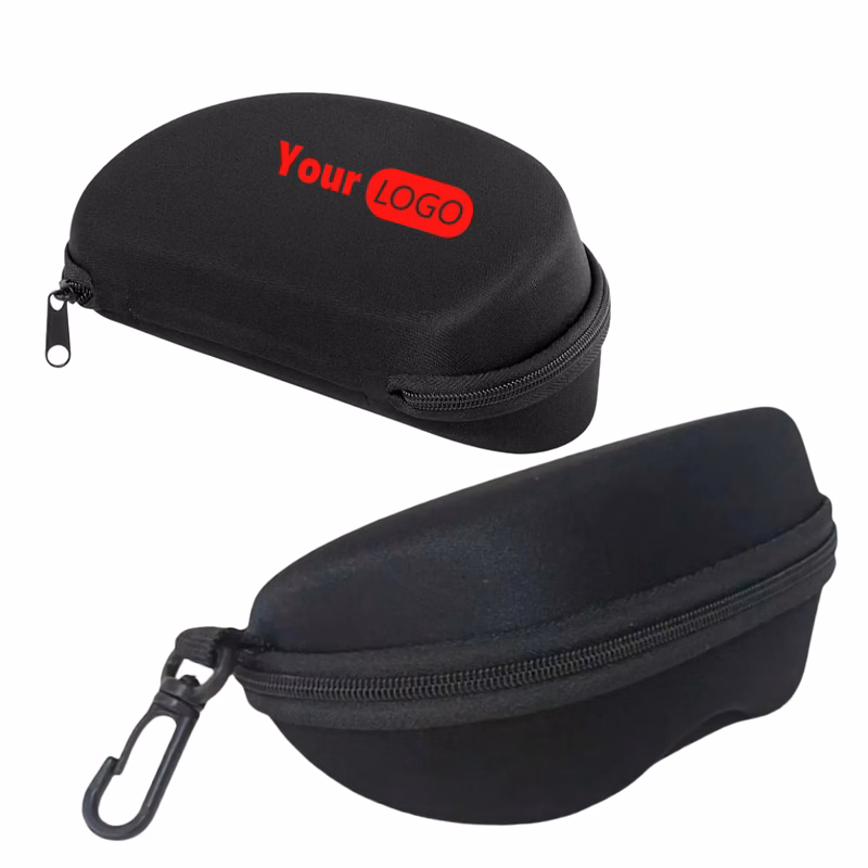 Storage Case Glasses Felt Lining Reinforced Zipper Belt Clip