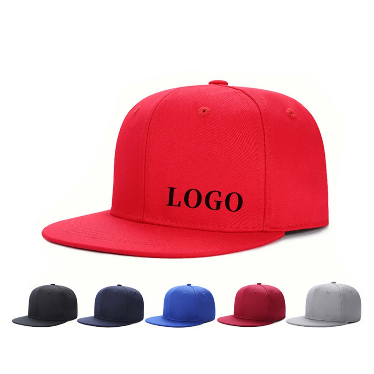 MOQ 50 Hip Hop Flat Baseball Cap Brim Hats 1
