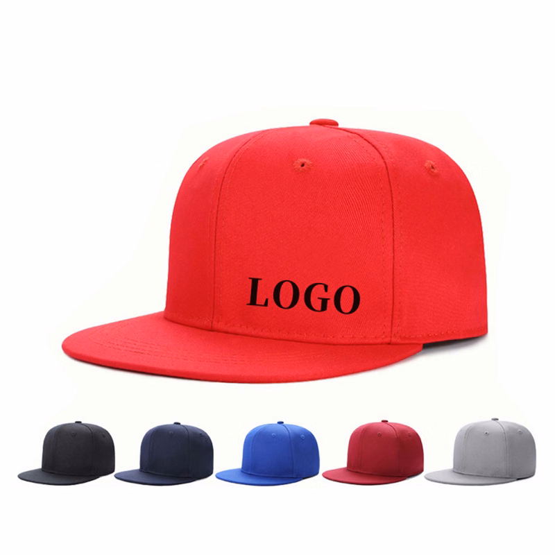 MOQ 50 Hip Hop Flat Baseball Cap Brim Hats