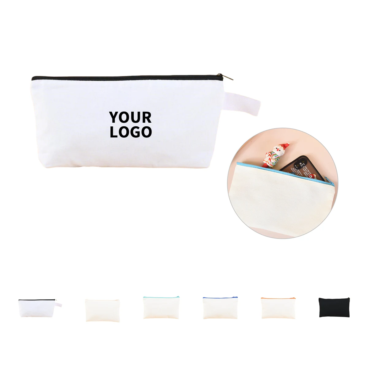Poly Cotton Pencil Pouch 7.9 x 4.3" 1