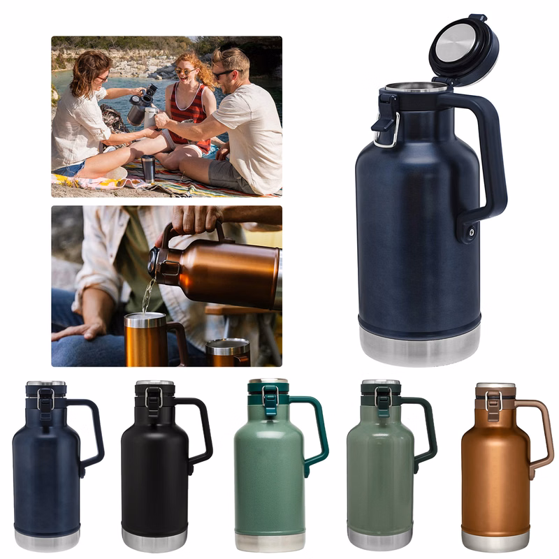 64oz Passivated Stainless Steel Growlers