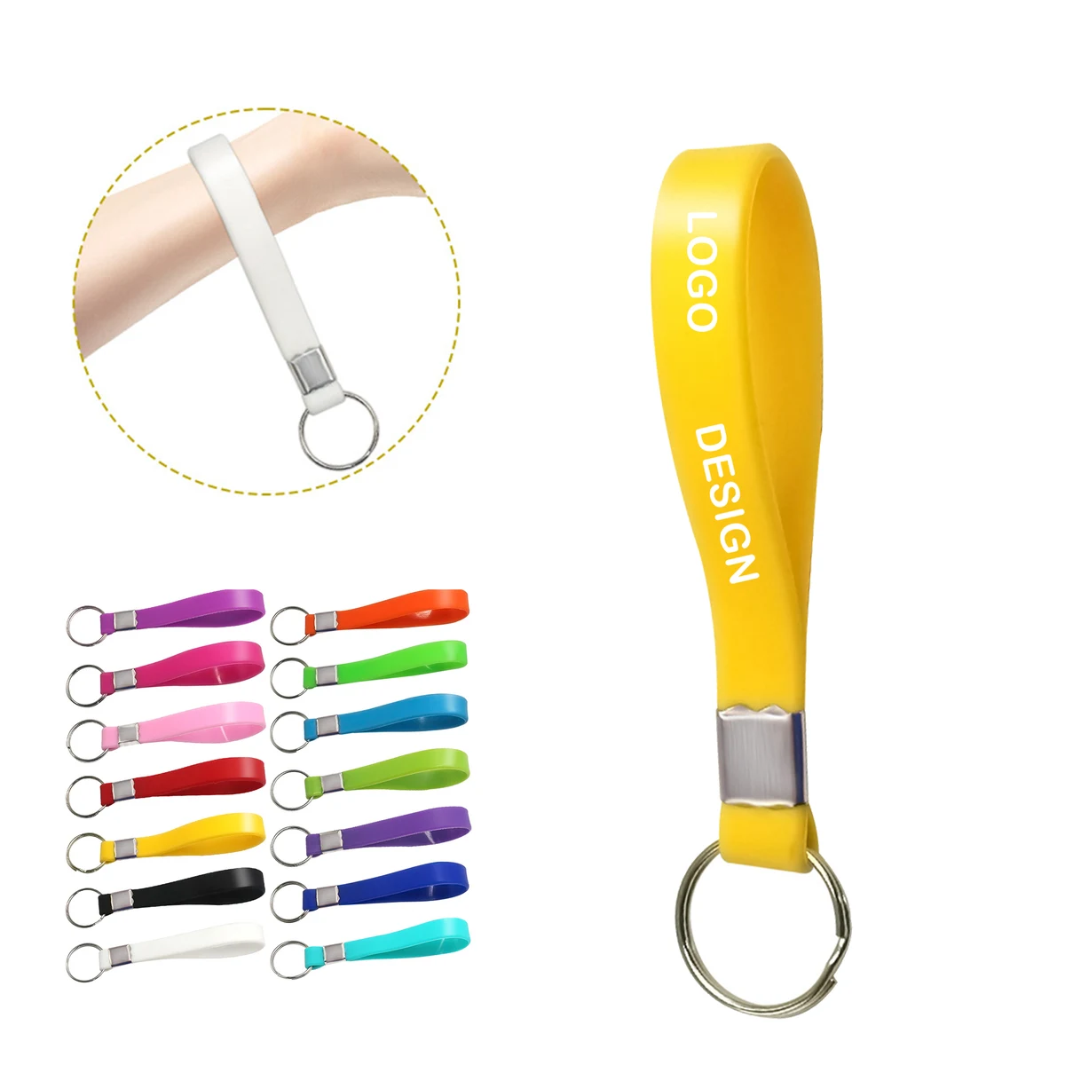 Colorful Silicone Keychain Wristband 1