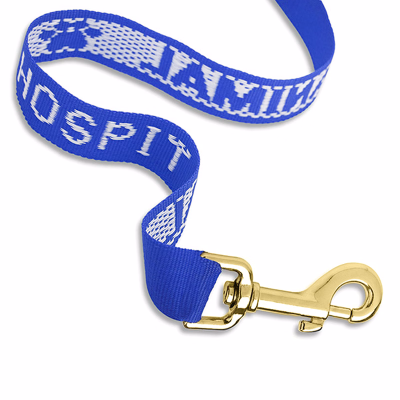 1" X 48" Woven Pet Leash w/ Gold colored Hardware - "Classic" Weave