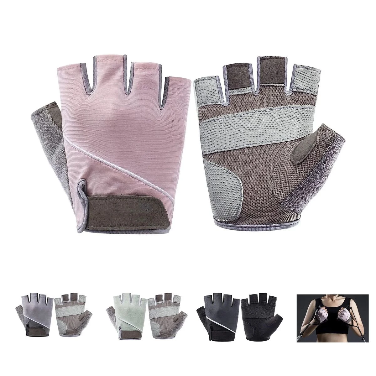 PU gel anti slip pad Workout Gloves for Women Men 1