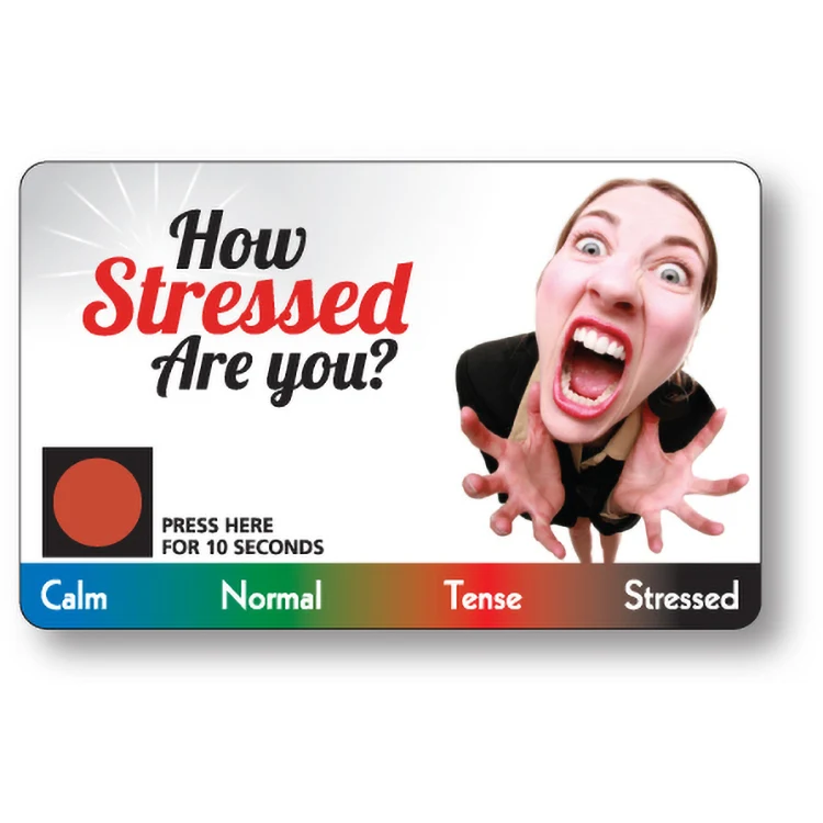 Stress Card - .010 White Gloss Vinyl Plastic with Full Colour Front & Back 1